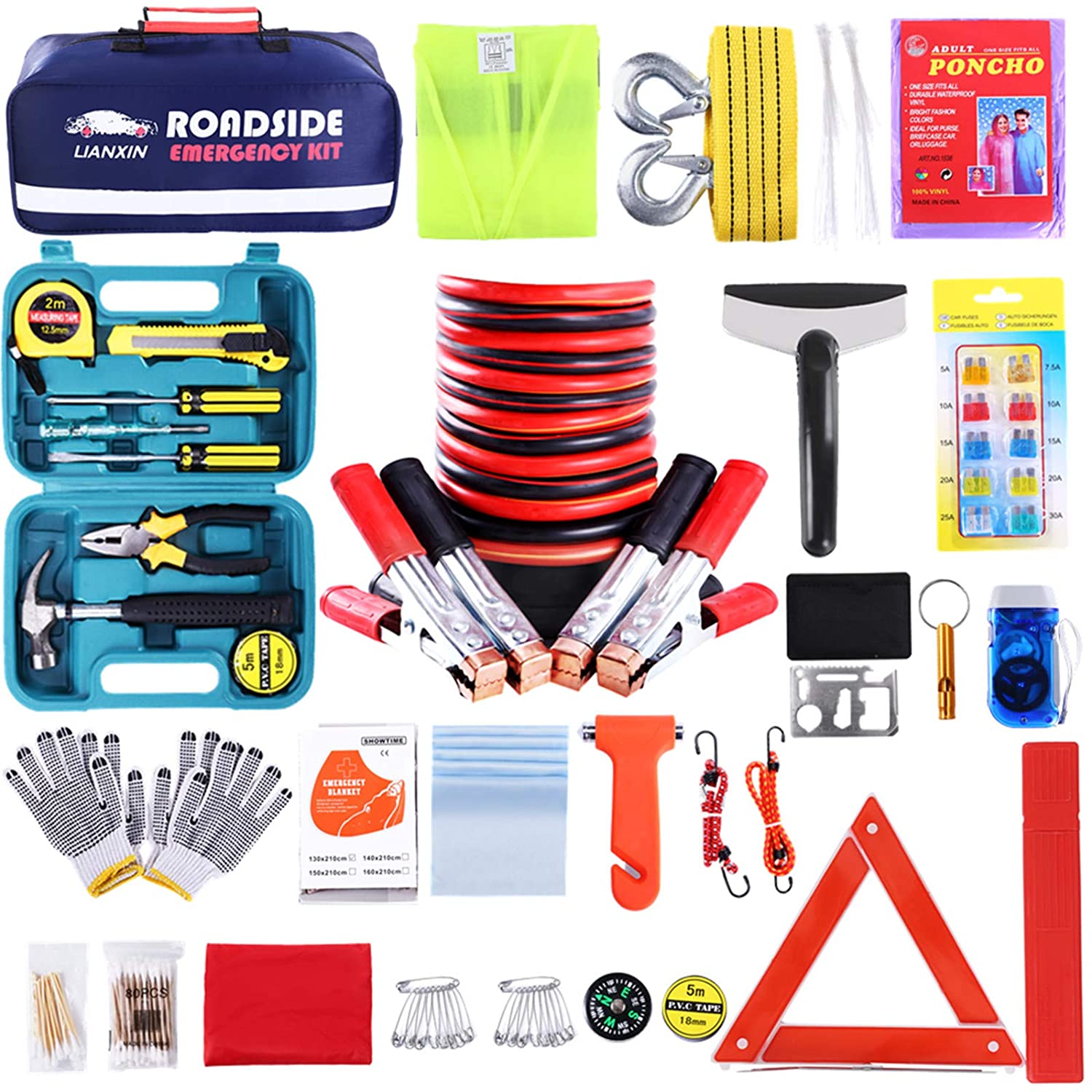Road trip essentials emergency roadside kit